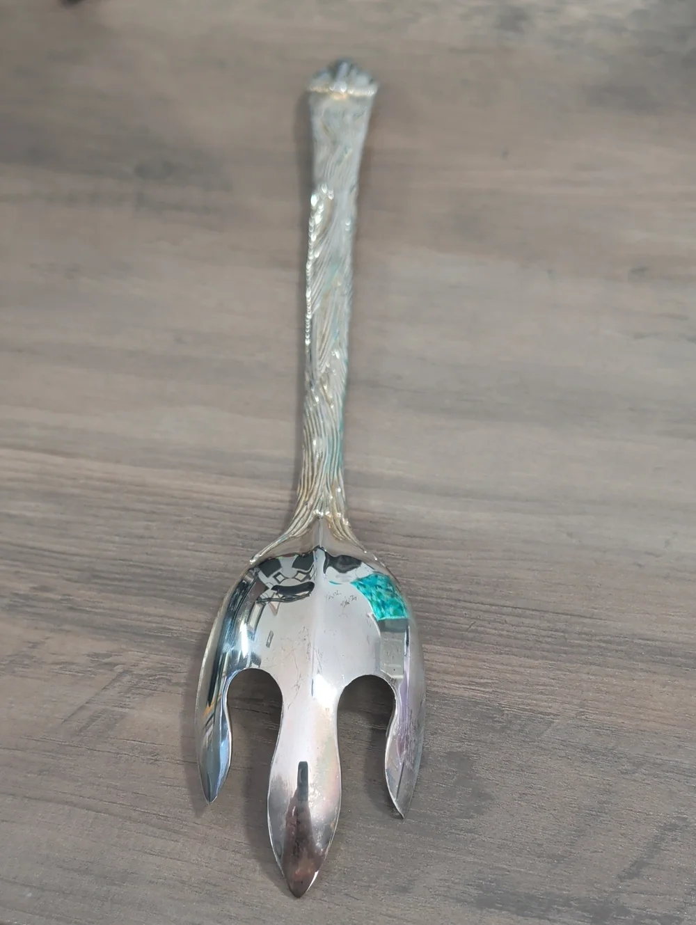 Vintage Silver Plated Santa Headed Serving Utensil